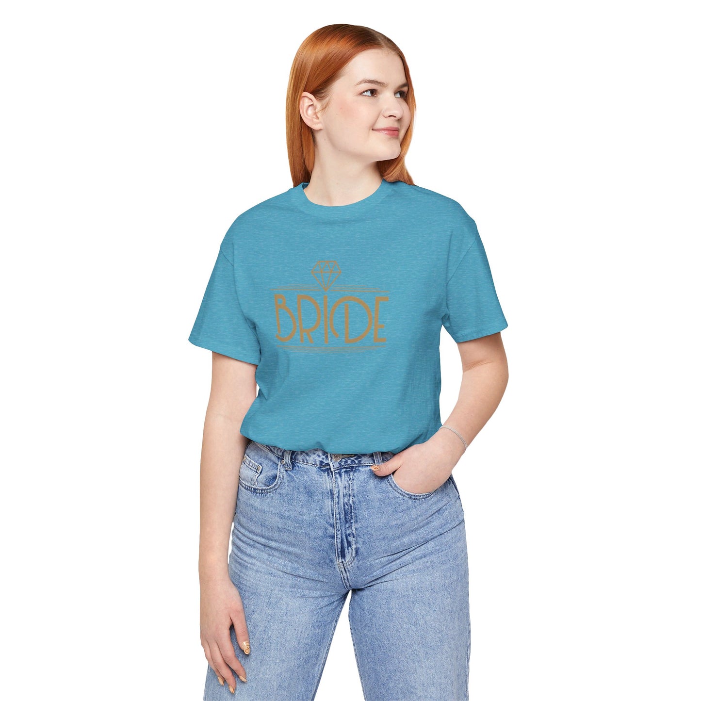 Bride Art Deco Unisex Jersey Short Sleeve Tee Bachelorette Party Shirt