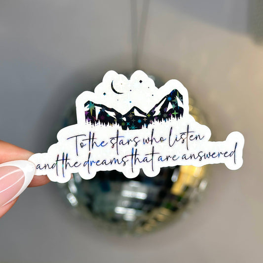 ACOTAR To The Stars Who Listen Holographic Sticker