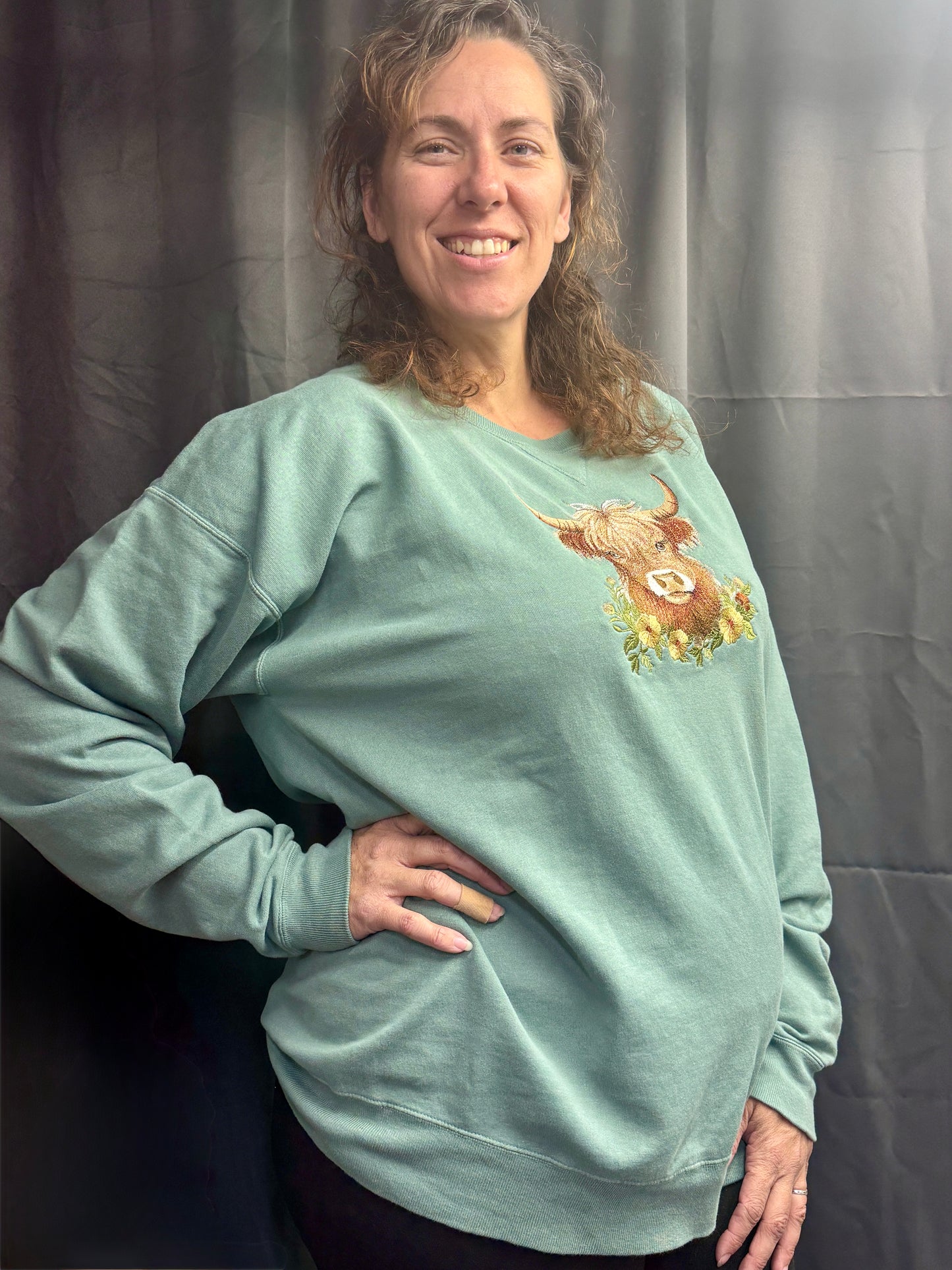 Highland Cow Crewneck Sweatshirt