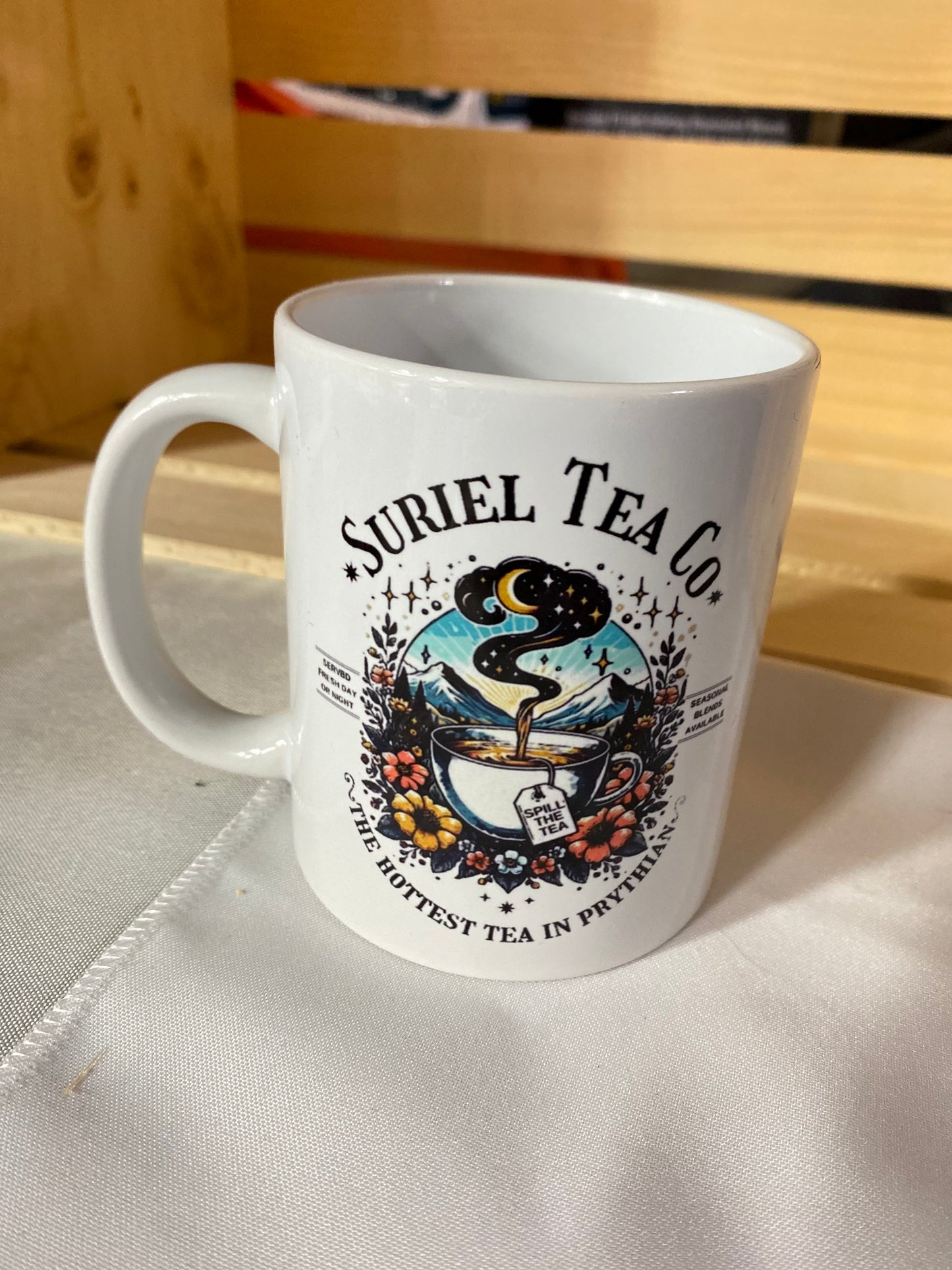 Suriel Tea Co. Mug – Hottest Tea in Prythian | 11oz Bookish Mug for Fantasy Readers