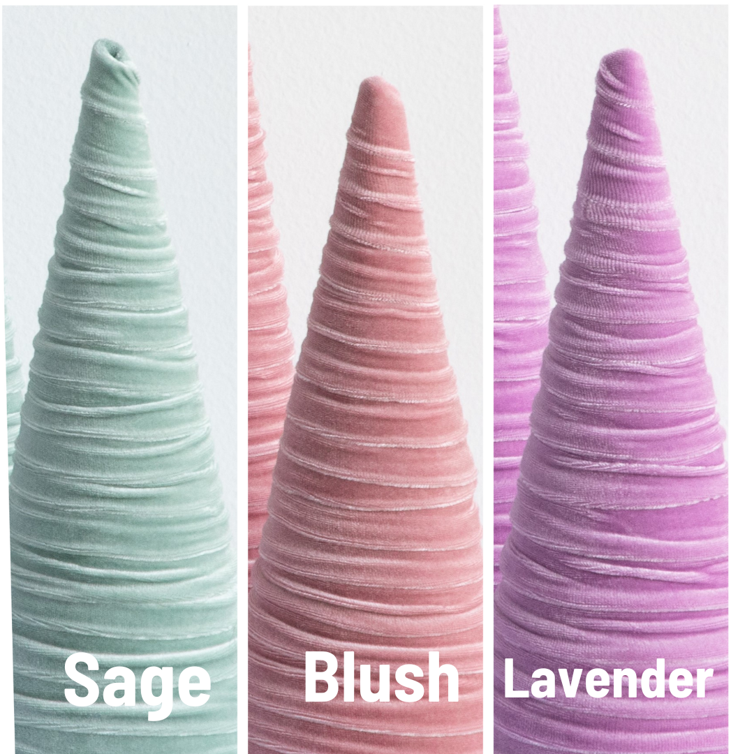Christmas Tree Cones Velvet Medium