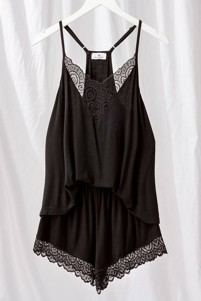 LACED CAMI N SHORTS PAJAMA SET