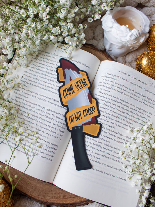 True Crime Reader Knife Die Cut Bookmark | Soft Touch