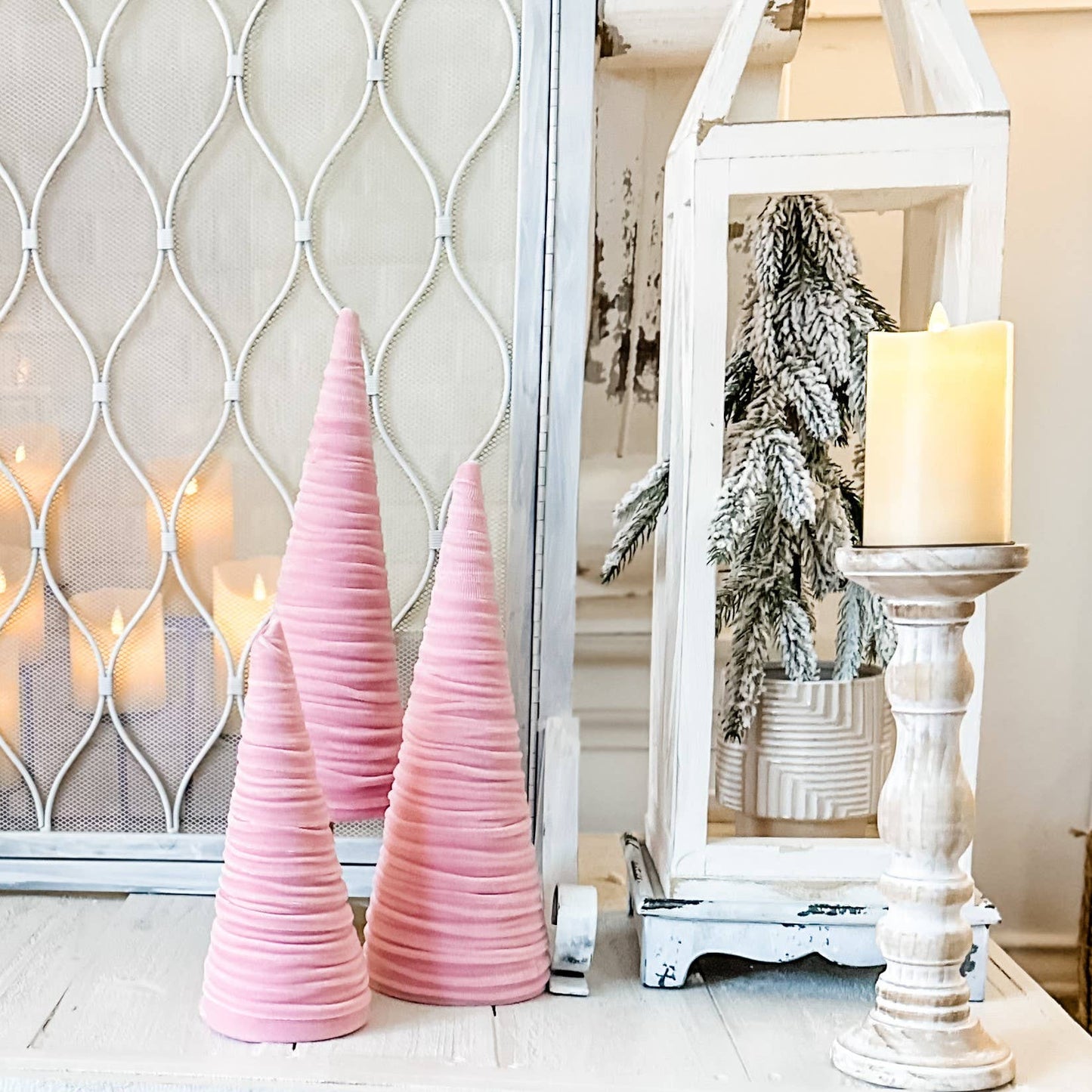 Christmas Tree Cones Velvet Medium