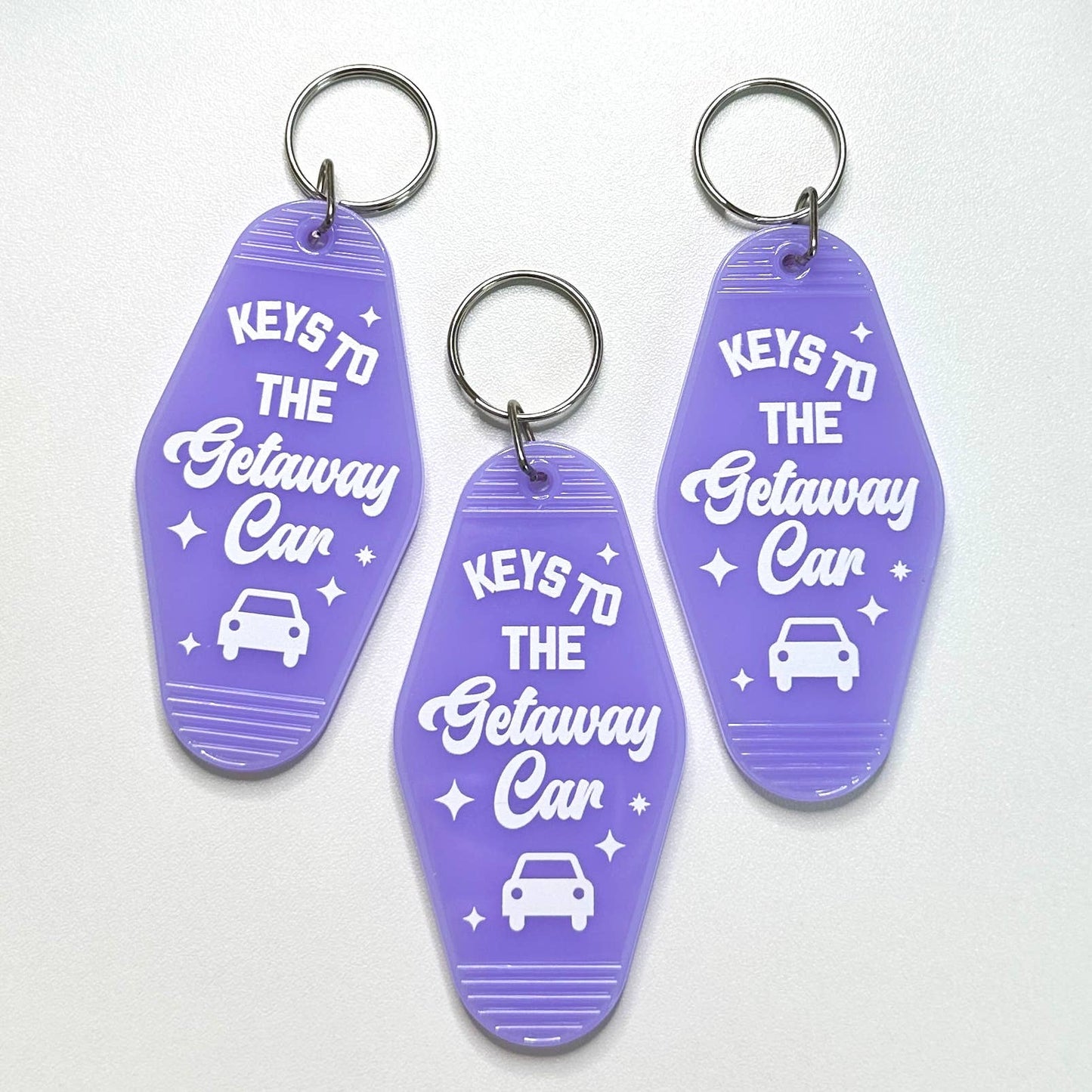 Keys To The Getaway Car Retro Motel Keychain