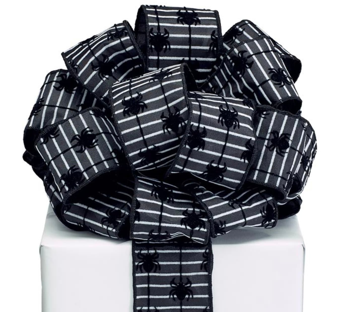 Spooky & Stylish Spider Halloween Ribbon - 2.5" Wide x 20 Yards #40 Bow Ribbon Craft Ribbon