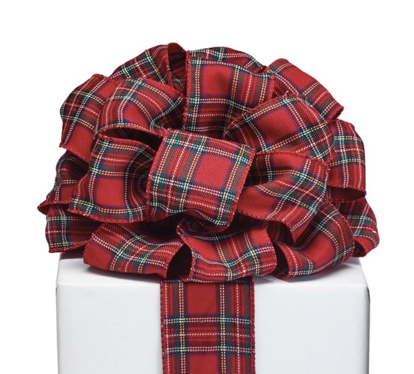 Tartan Wired Ribbon - 2.5" Wide x 20 Yards #40 Bow Ribbon