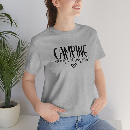Camping is My Love Language Jersey Short Sleeve Tee Camping Shirt