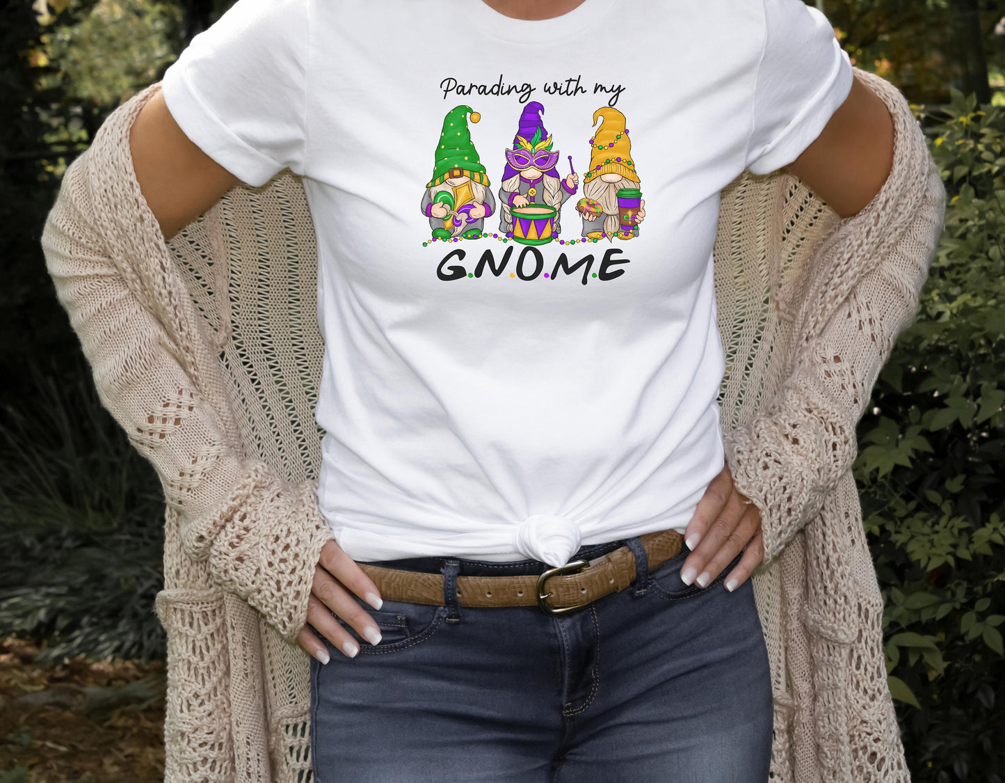 Parading with my Gnome Unisex T Shirt Mardi Gras Parade Shirt Parade T Shirt Mardai Gra Tee