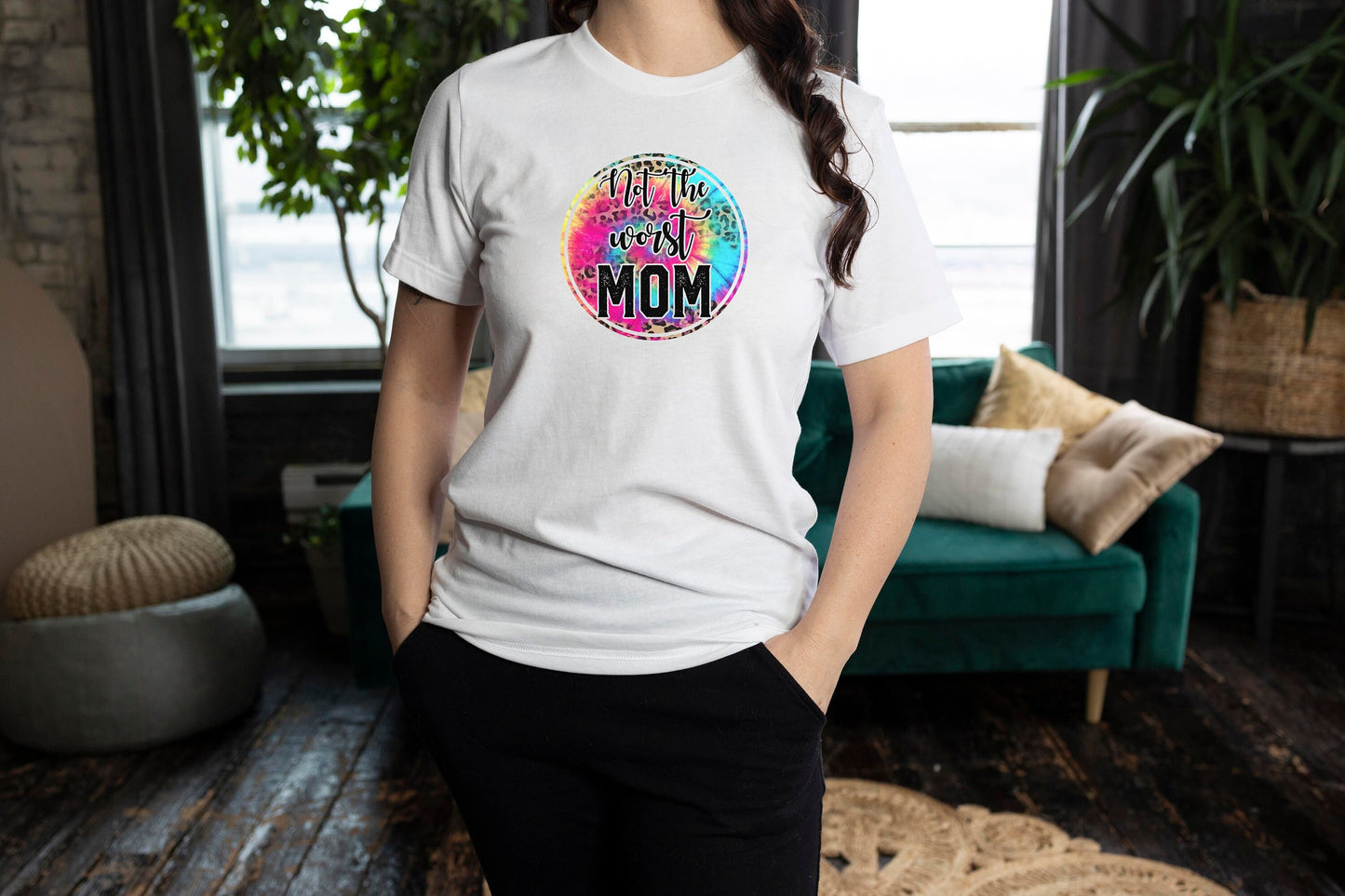 Not the Worst Mom Tie Dye Unisex T Shirt Mom Shirt Mothers Day Shirt