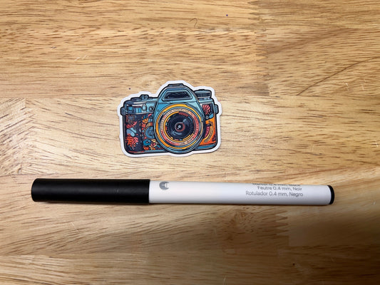 Abstract Colorful Camera Sticker