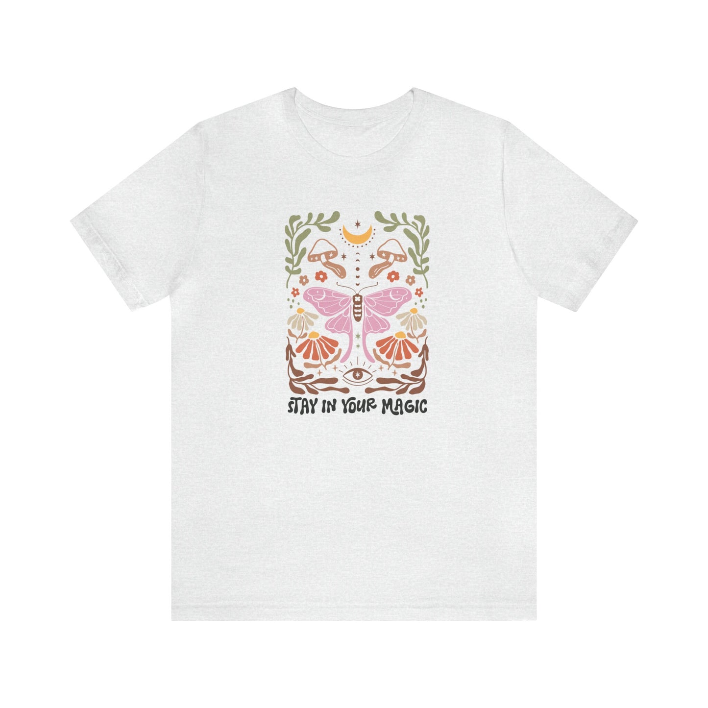 Stay in your Magic Boho Unisex Jersey Short Sleeve Tee T-Shirt Retro Style