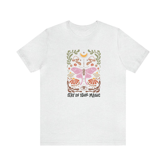 Stay in your Magic Boho Unisex Jersey Short Sleeve Tee T-Shirt Retro Style