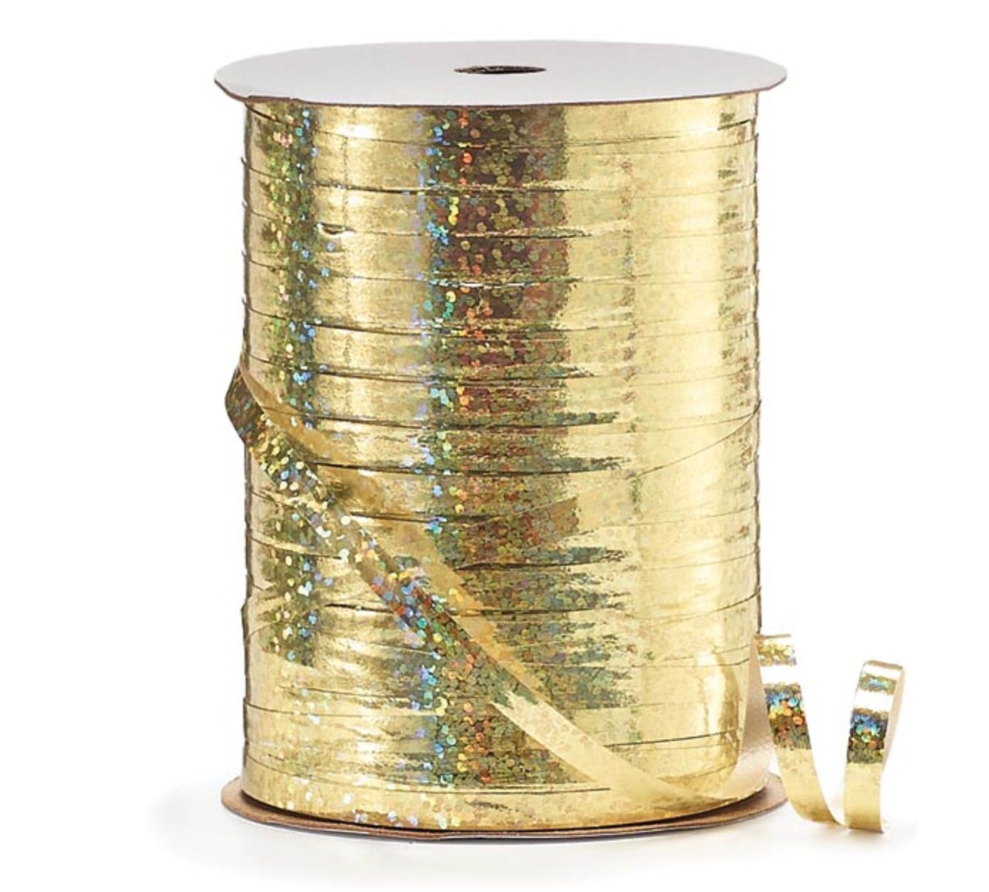 Holographic Curling Ribbon Set - 3/16 Uncrimped - 100 Yards per Roll - Silver, Gold, Red