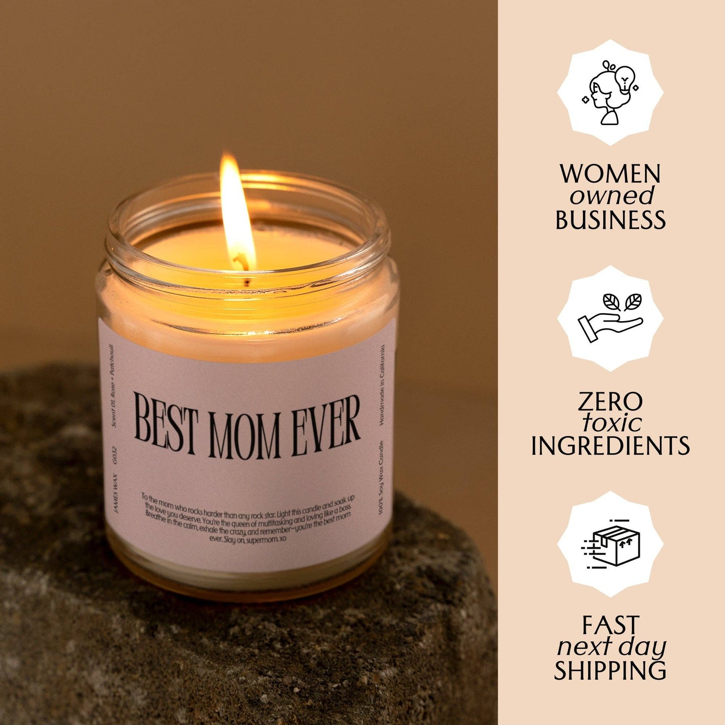 Mother’s Day Mom Best Mom Ever Candle Mother’s Day