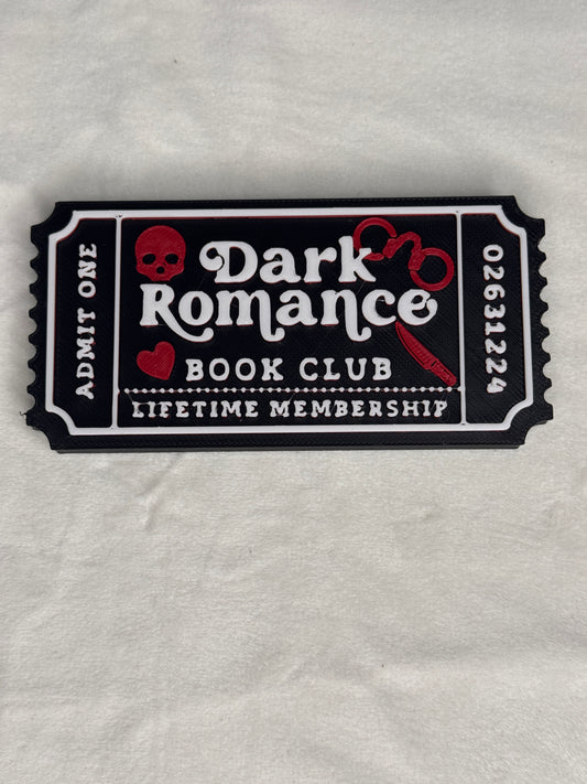 Dark Romance Ticket Decor