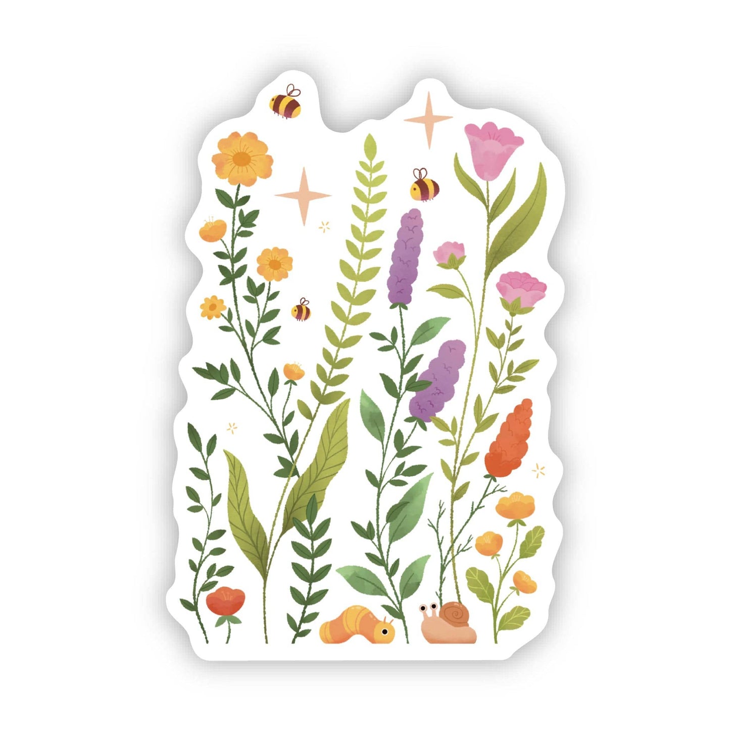 Wildflowers & Bees Nature Sticker