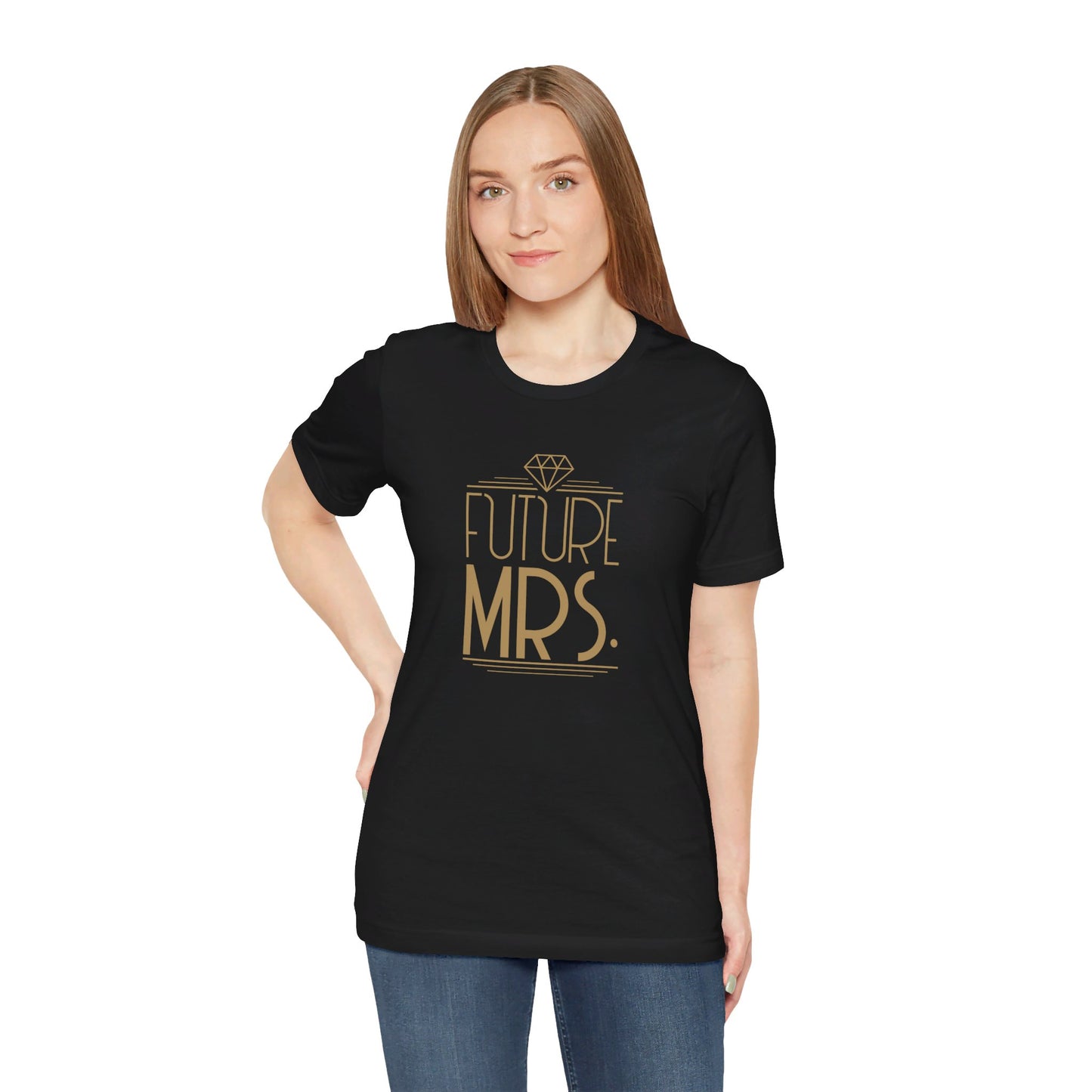 Future Mrs Art Deco Unisex Jersey Short Sleeve Tee Bachelorette Party Shirt