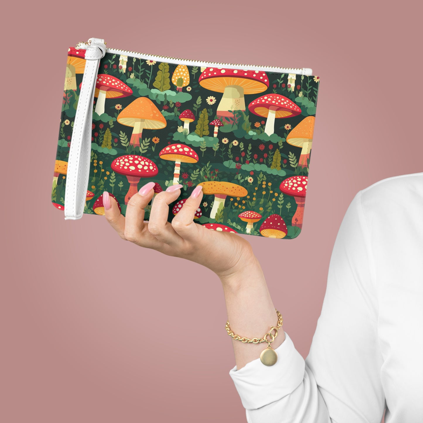 Retro Mushroom Clutch Bag