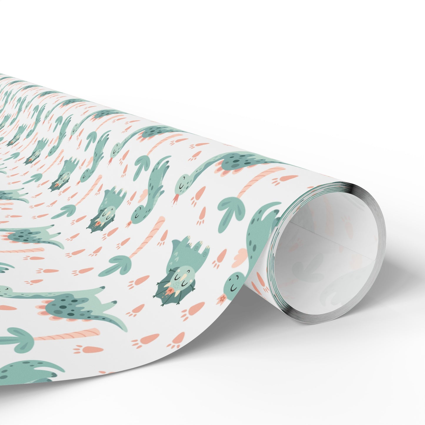 Green Dino Gift Wrapping Paper