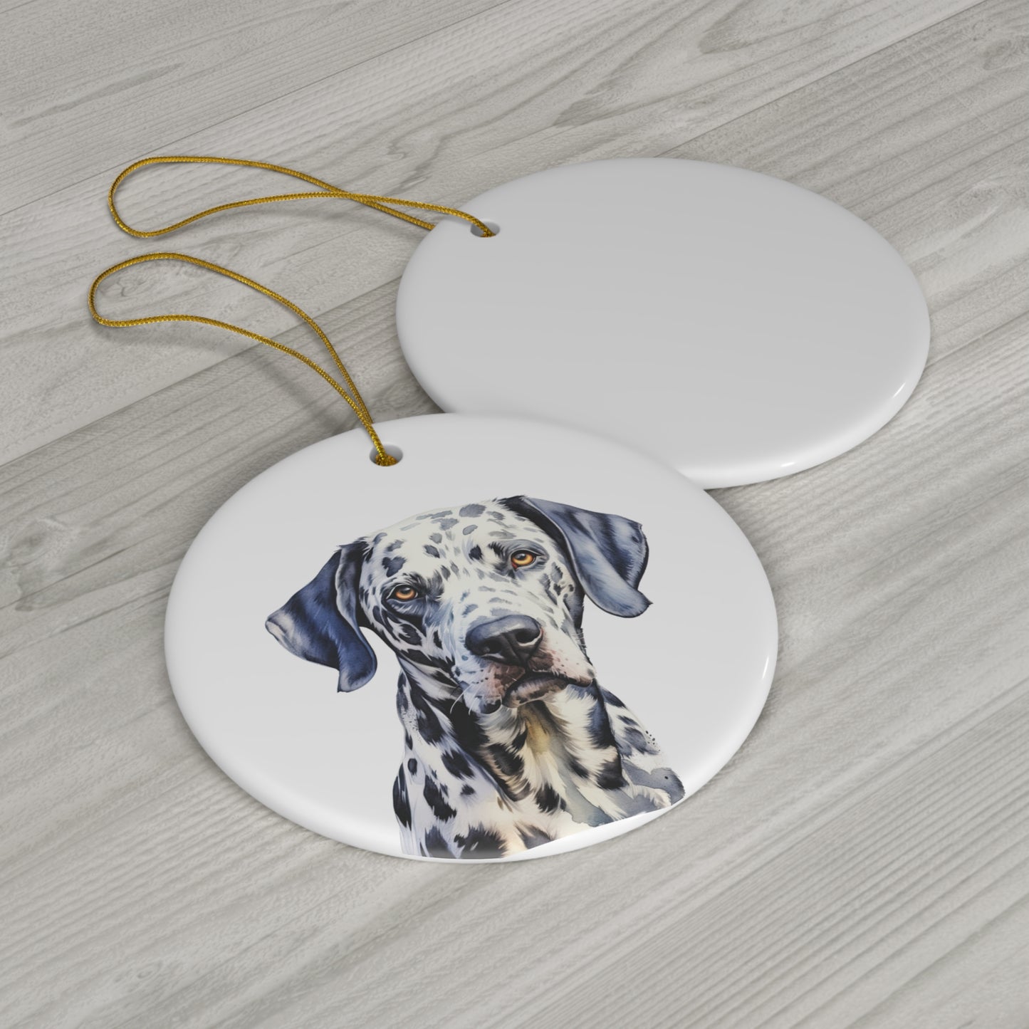 Dalmation Ceramic Ornament