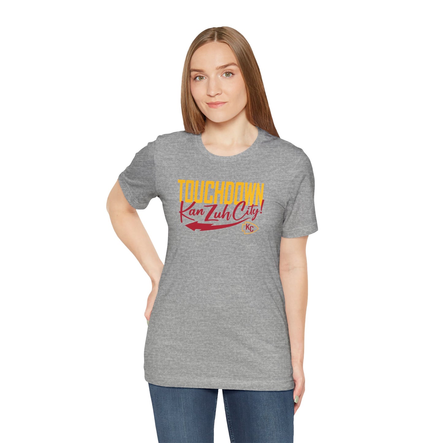 Touch Down Kan Zuh City Kansas City Unisex Jersey Short Sleeve Tee T-Shirt