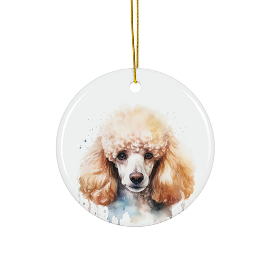 Poodle Ceramic Ornament