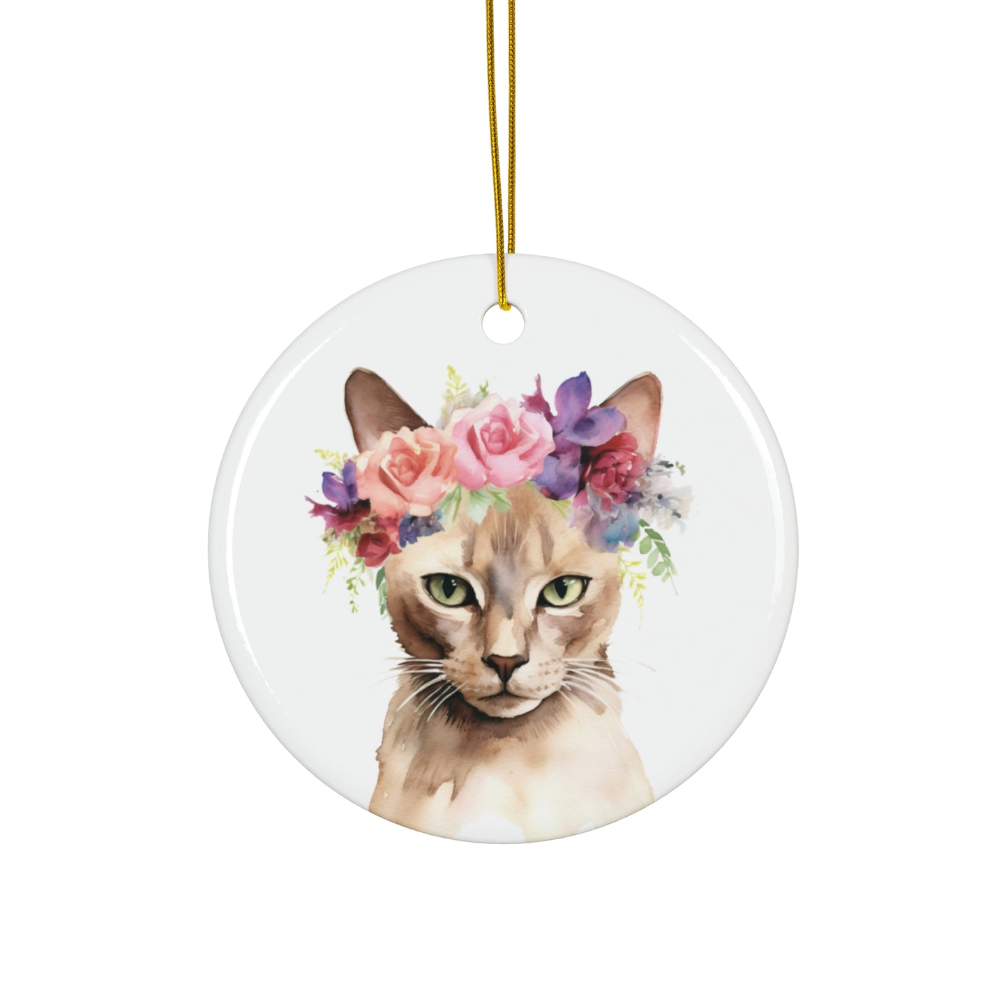 Burmese Cat Ceramic Ornament Christmas Gift