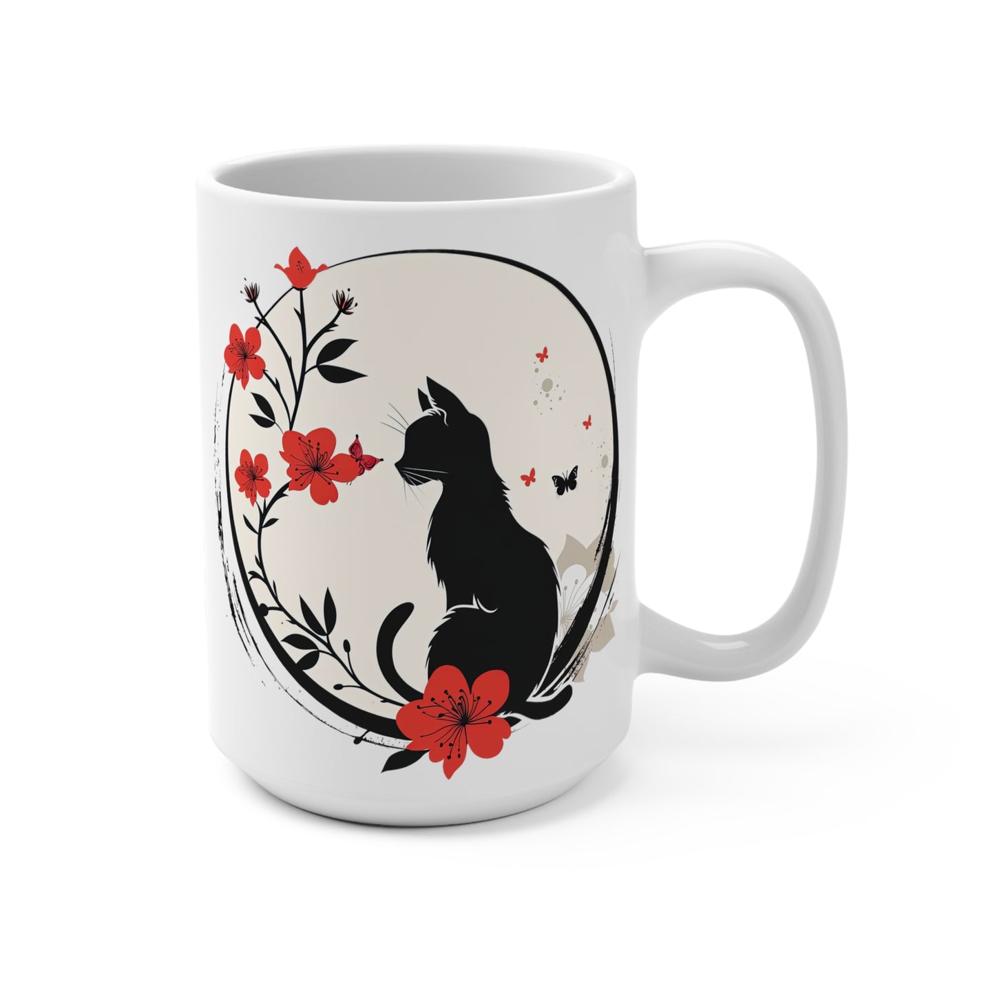 Black Cat and the Moon Mug 15oz