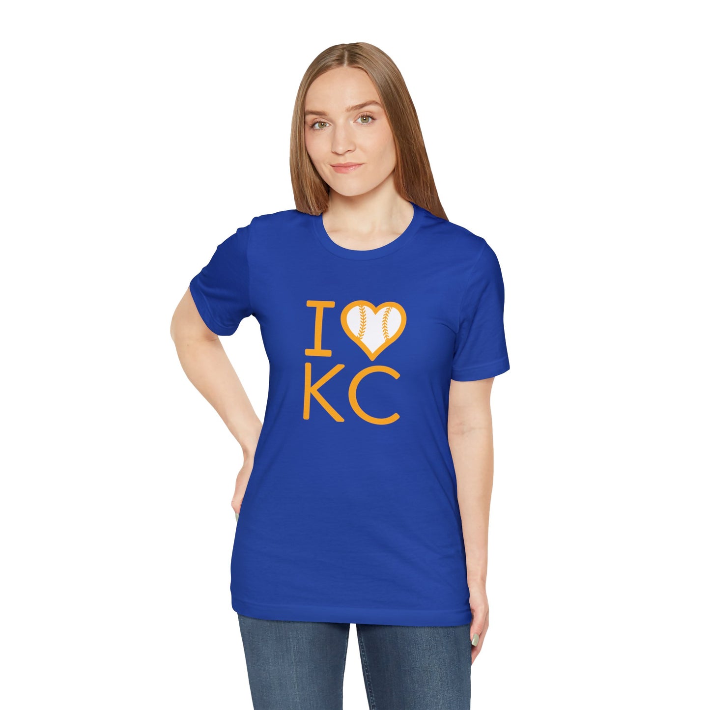 I love Kansas City Baseball Unisex Jersey Short Sleeve Tee T-Shirt