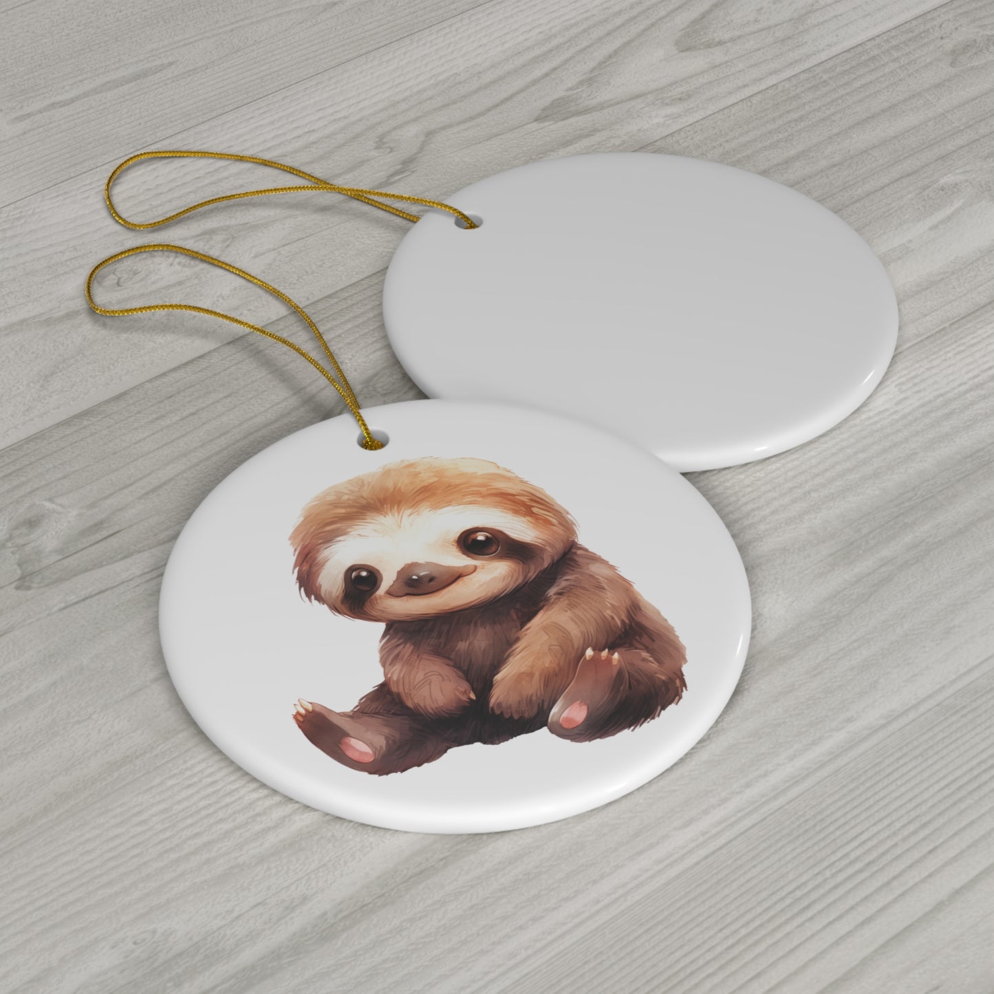 Sloth Ceramic Ornament Christmas Gift Sloth Ornament Sloth Ornament Cute Sloth Christmas Ornament