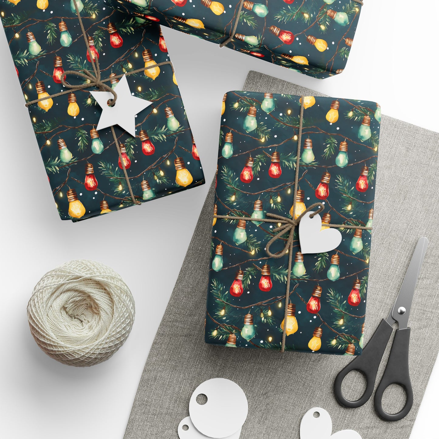 Christmas Gift Wrapping Papers Watercolor