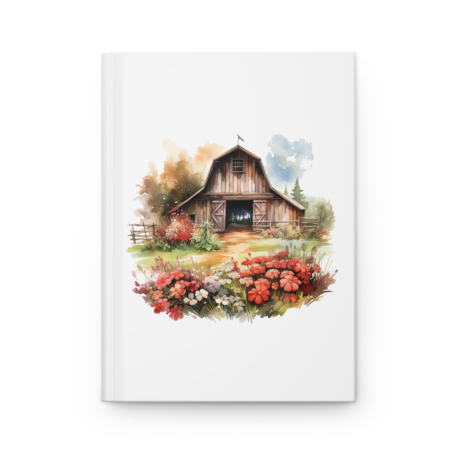 Watercolor Farm Barn Hardcover Journal Matte Notebook journal Dream Journal Goal Journal Farm Journal