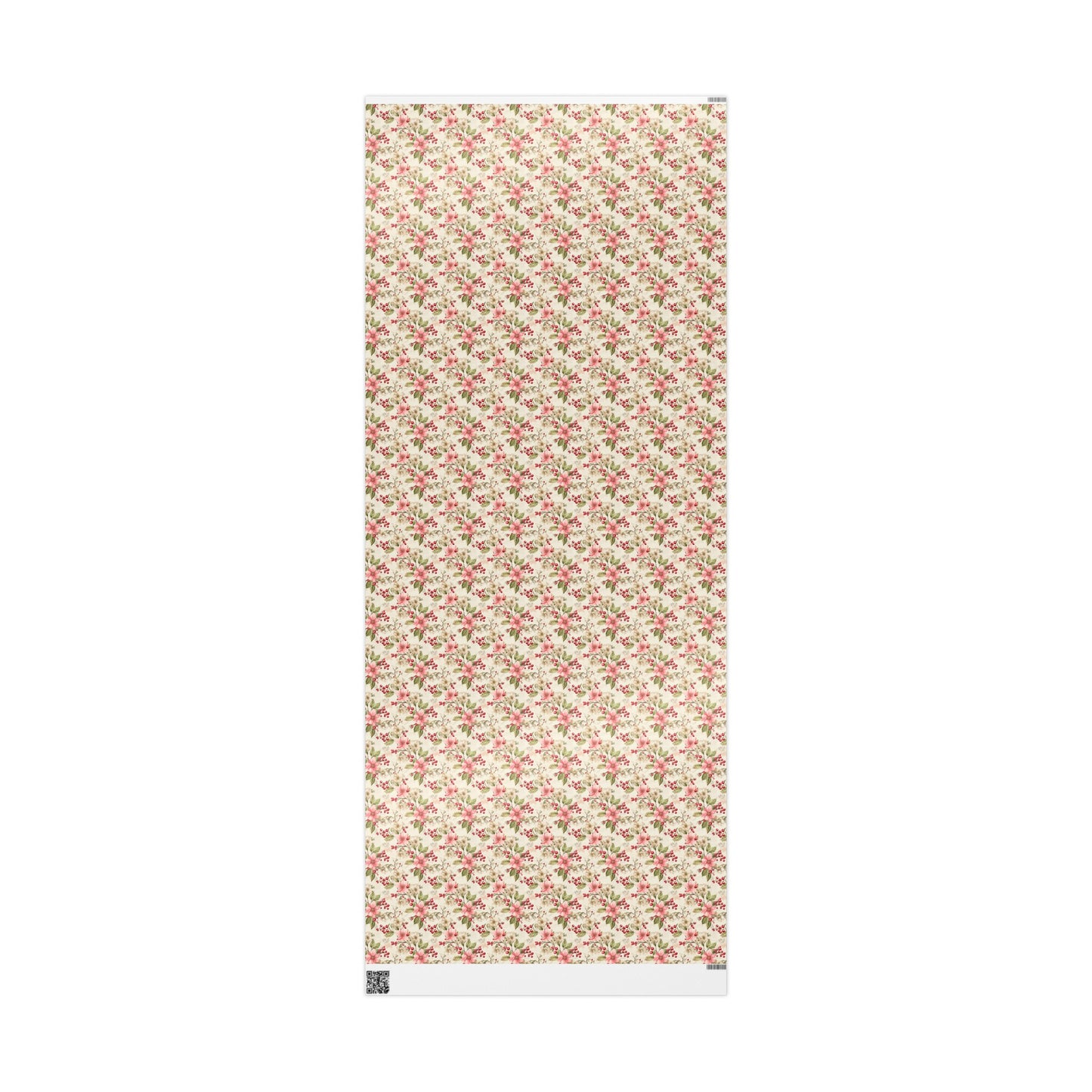 Christmas Pink Flower Gift Wrap