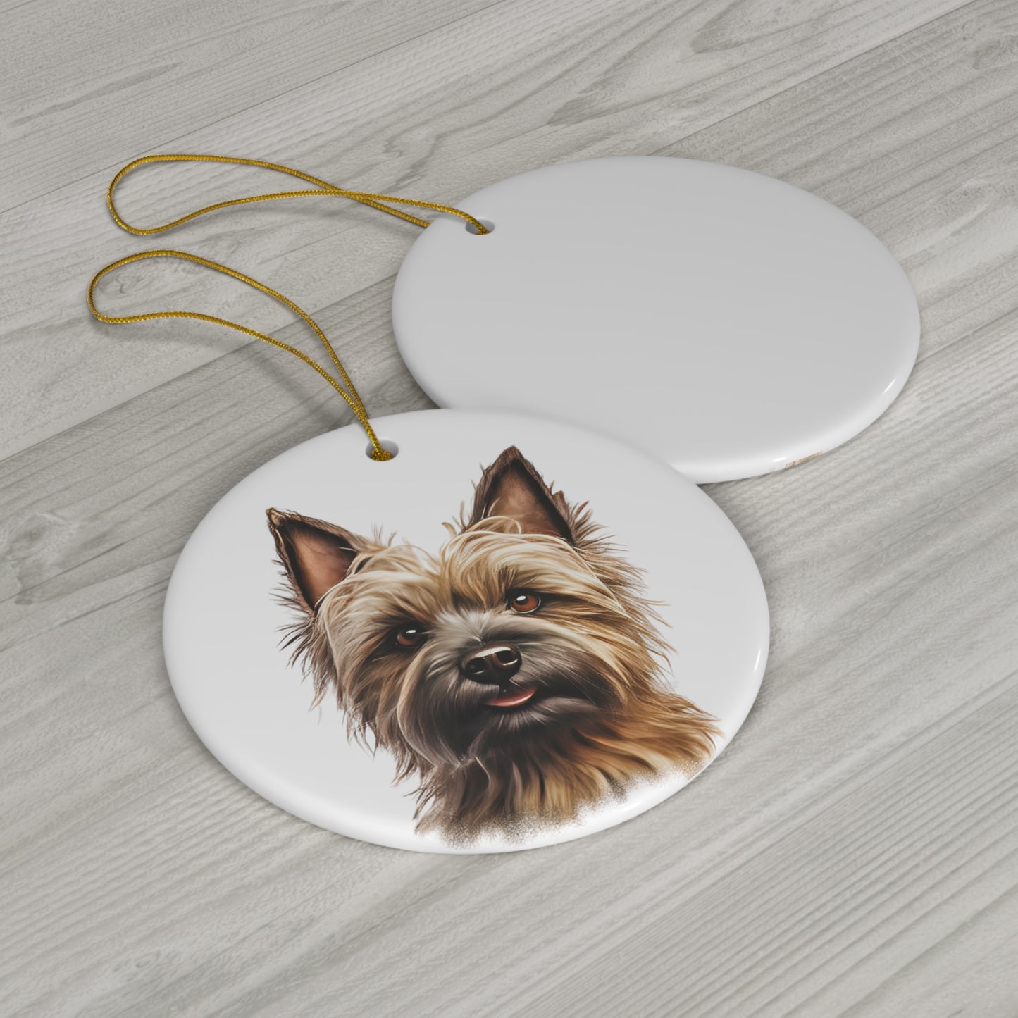 Cairn Terrier Ceramic Ornament Christmas Gift