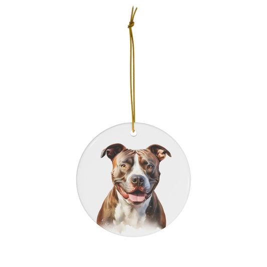 American Staffordshire Terrier Ceramic Ornament