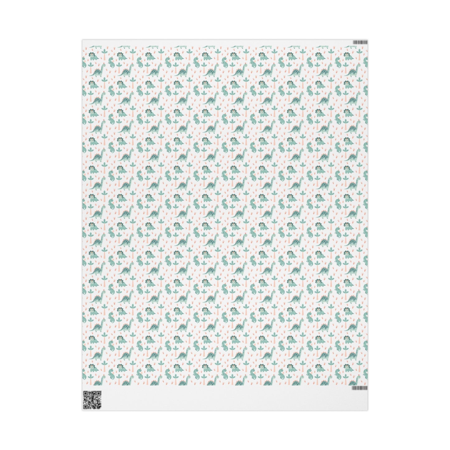 Green Dino Gift Wrapping Paper