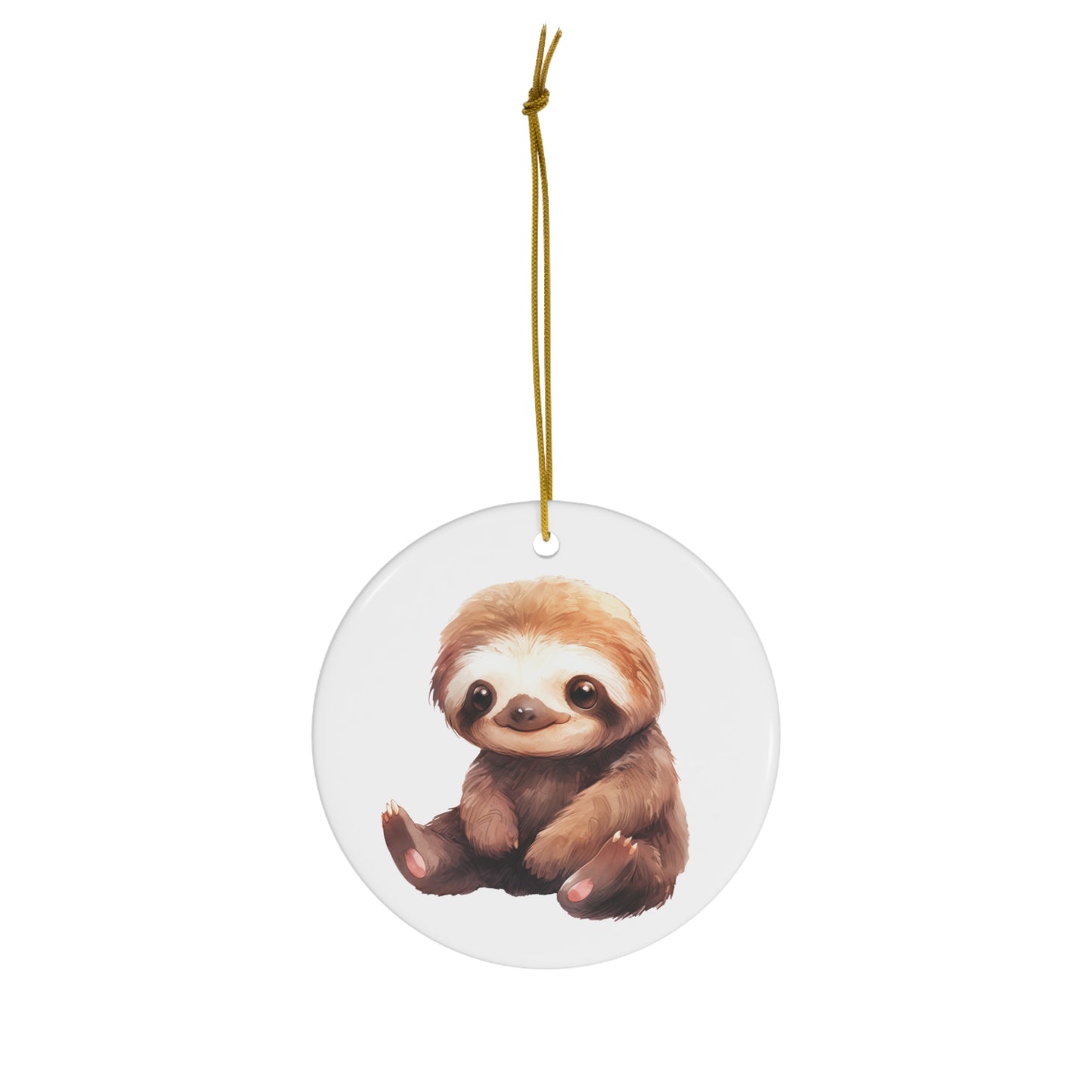 Sloth Ceramic Ornament Christmas Gift Sloth Ornament Sloth Ornament Cute Sloth Christmas Ornament