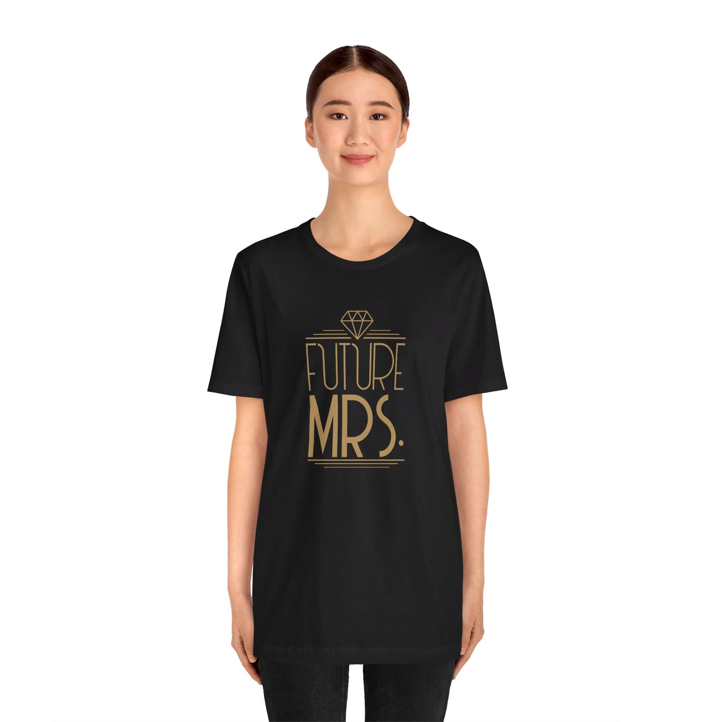 Future Mrs Art Deco Unisex Jersey Short Sleeve Tee Bachelorette Party Shirt