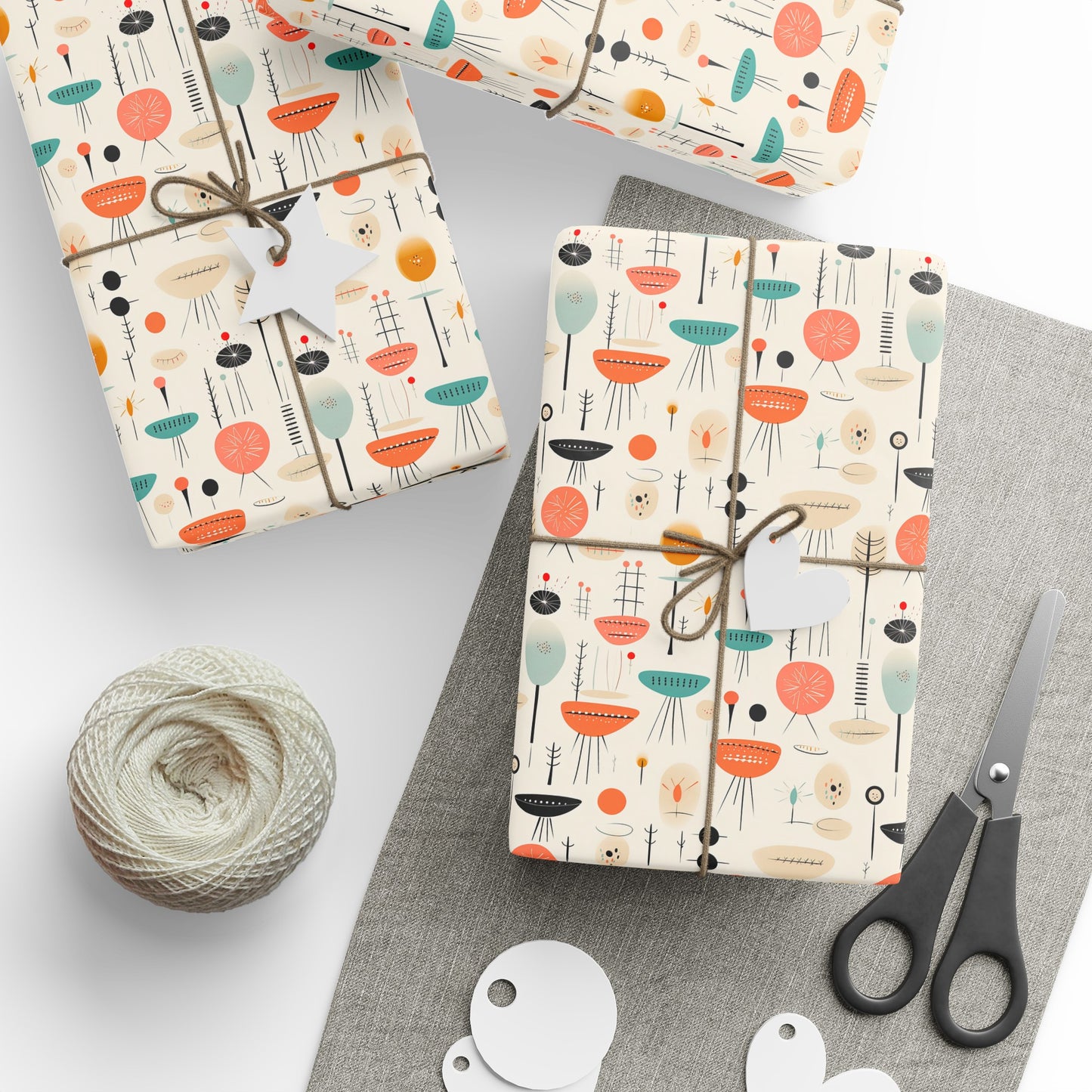 Mid Century Gift Wrapping Paper