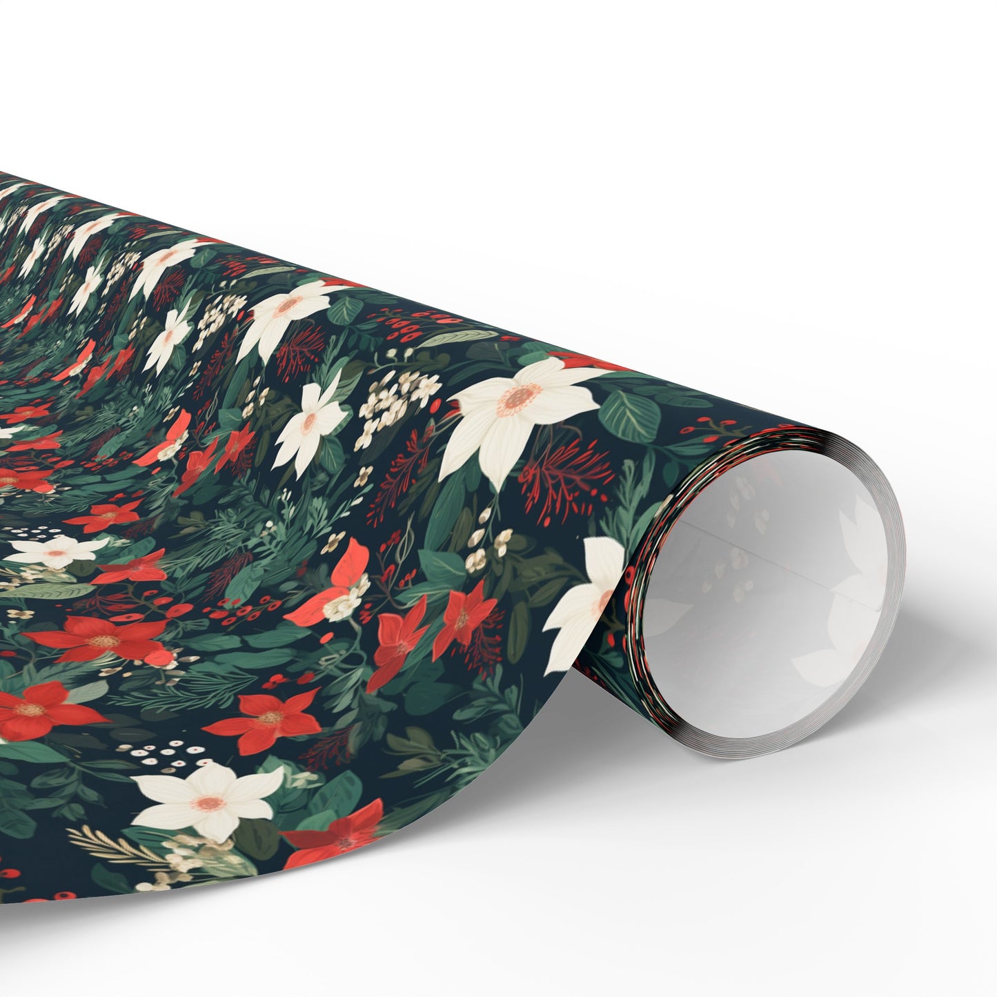 Christmas Flower Gift Wrapping Paper