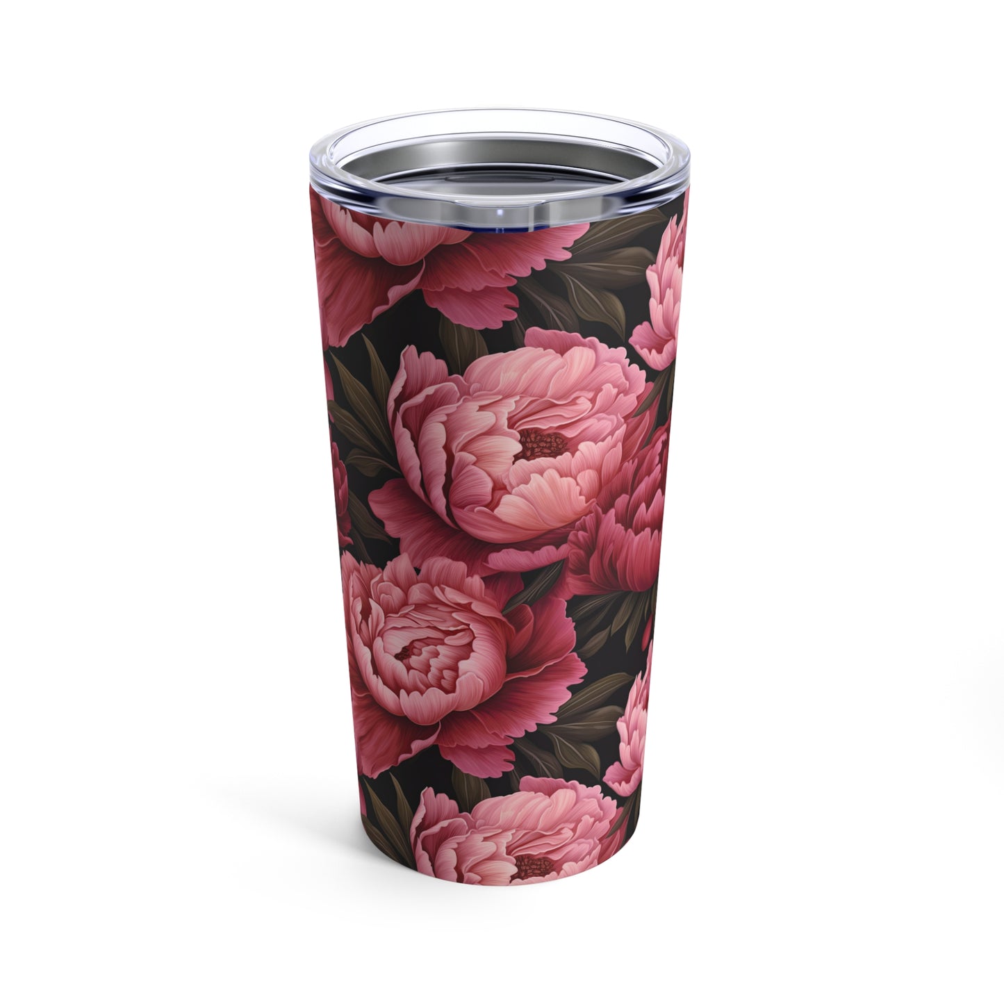 Pink Peony Tumbler 20oz Flower Tumbler Garden Theme