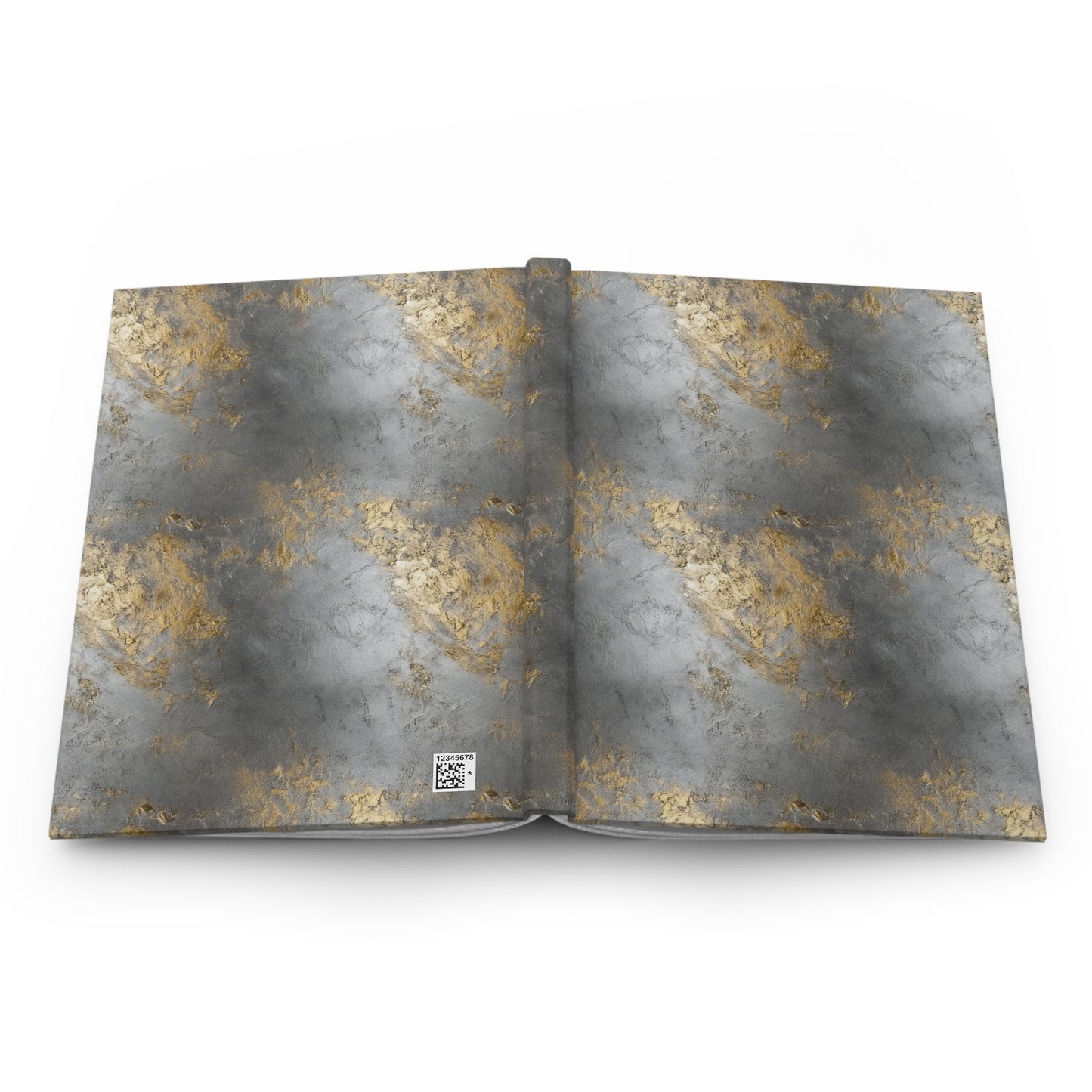 Trendy Metallic Silver and Gold Hardcover Journal