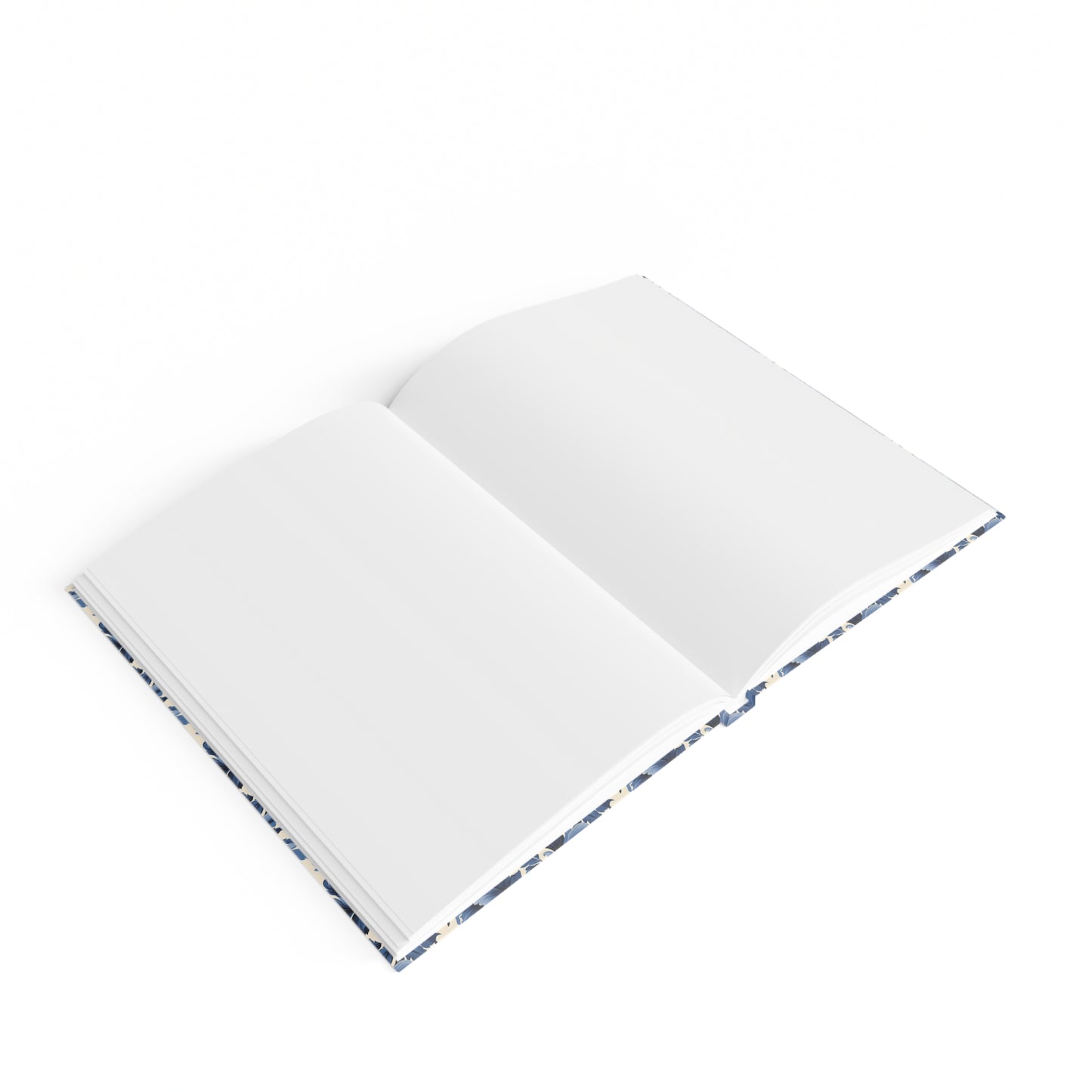 Blue Damask Notebook Unlined Journal