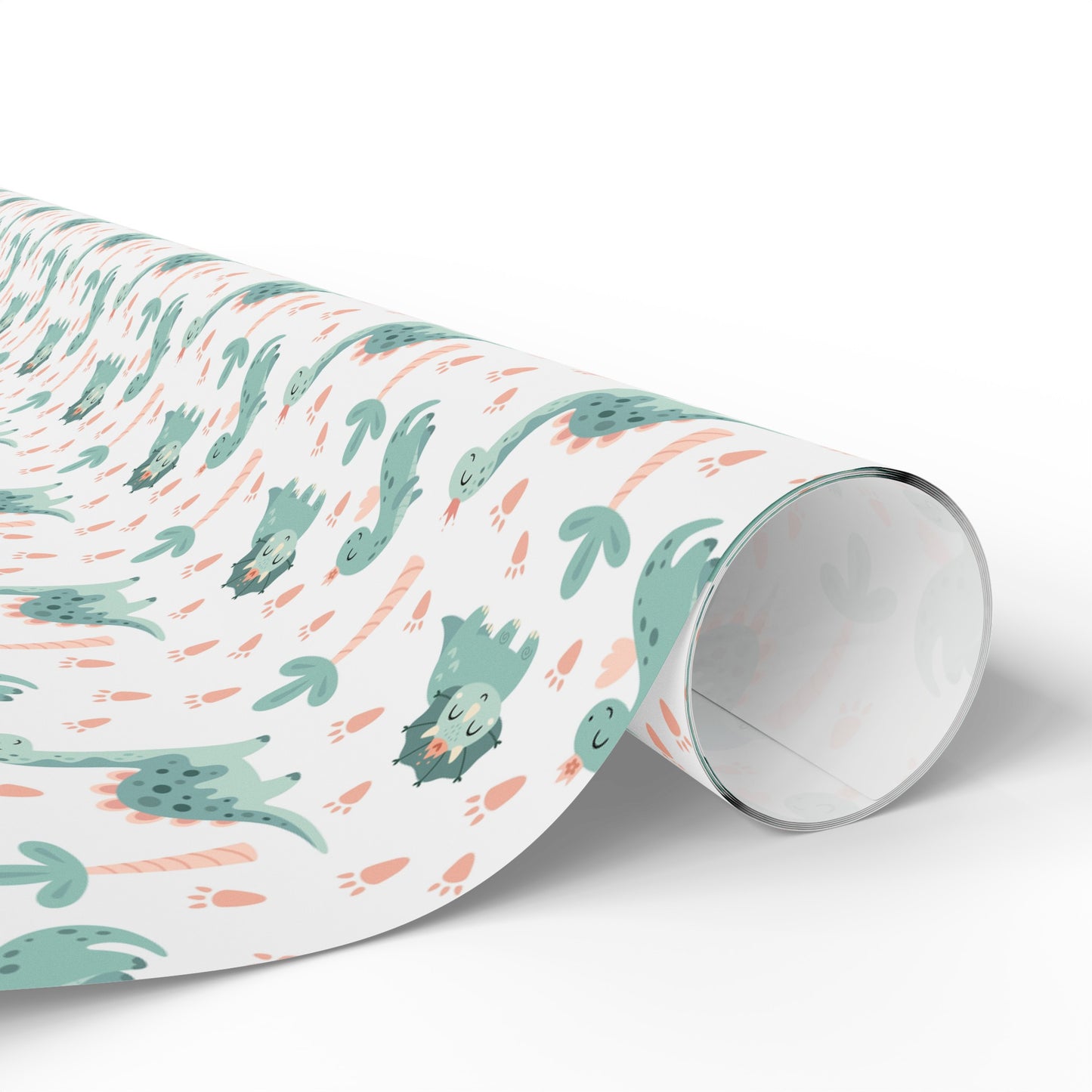 Green Dino Gift Wrapping Paper