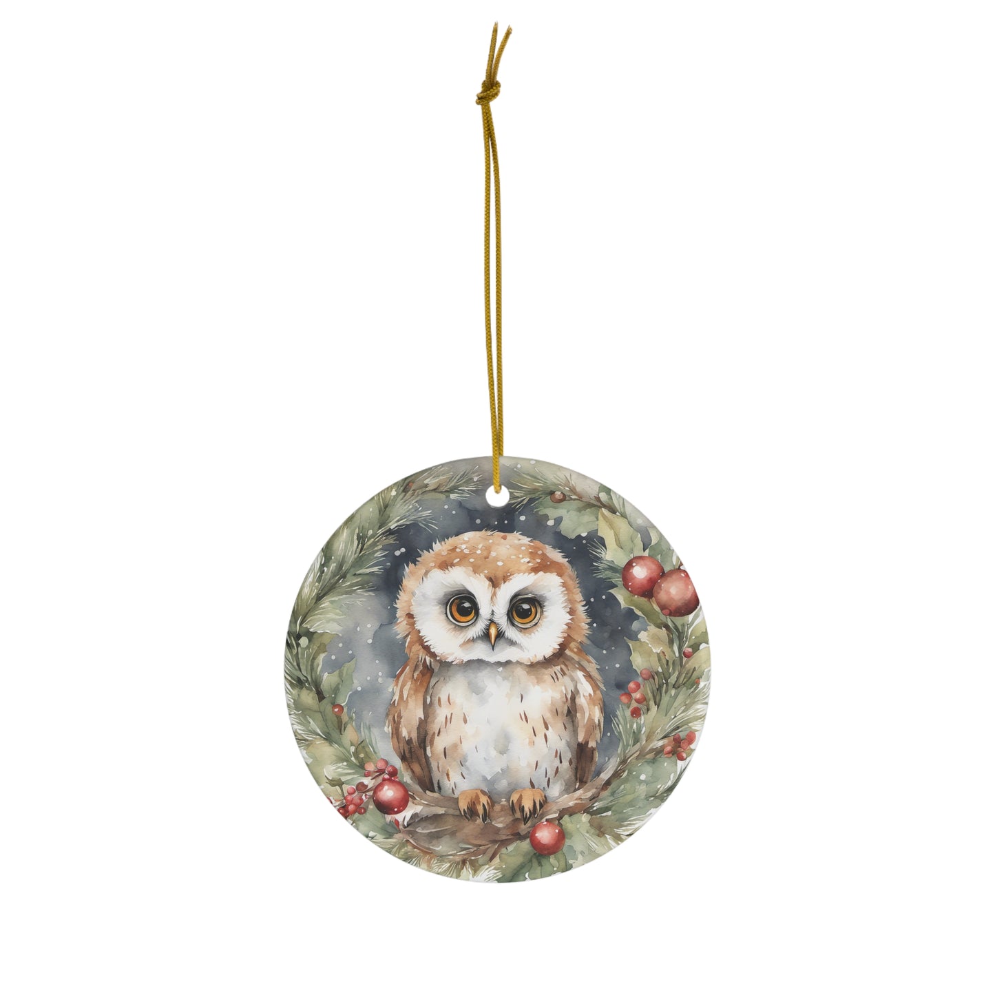 Owl Ceramic Ornament