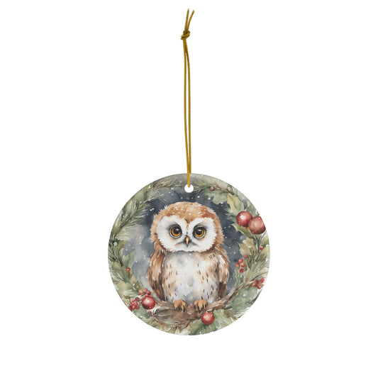 Owl Ceramic Ornament