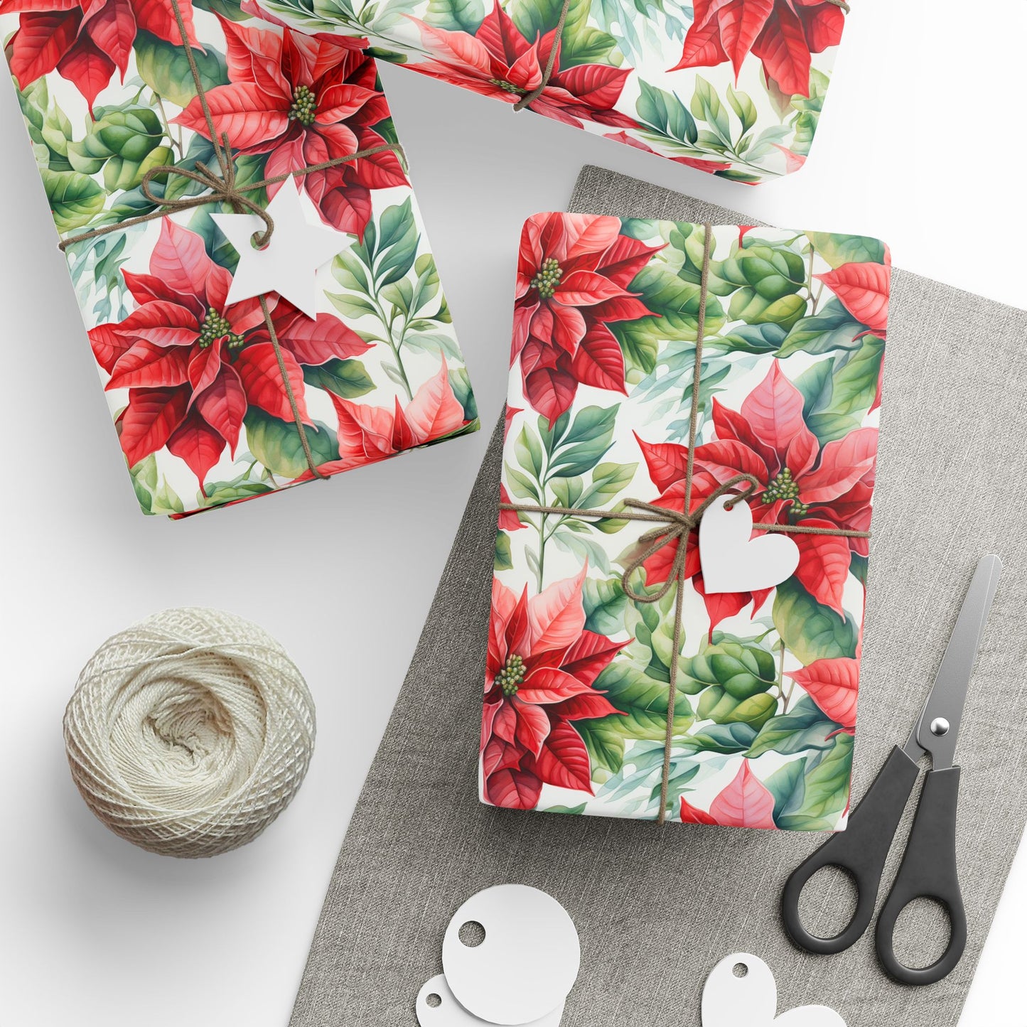 Poinsettia Floral Wrapping Paper
