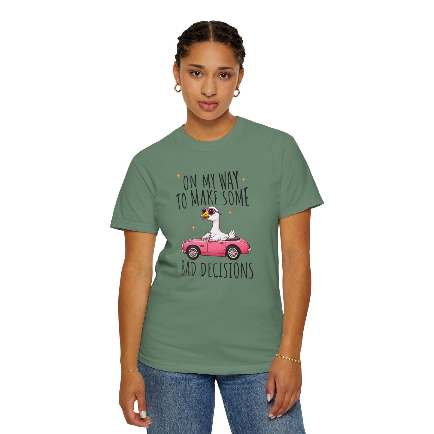 Fun Graphic T-Shirt, "On My Way to Make Some Bad Decisions", Casual Wear, Gift for Friends, Humor Tee, Weekend Vibes