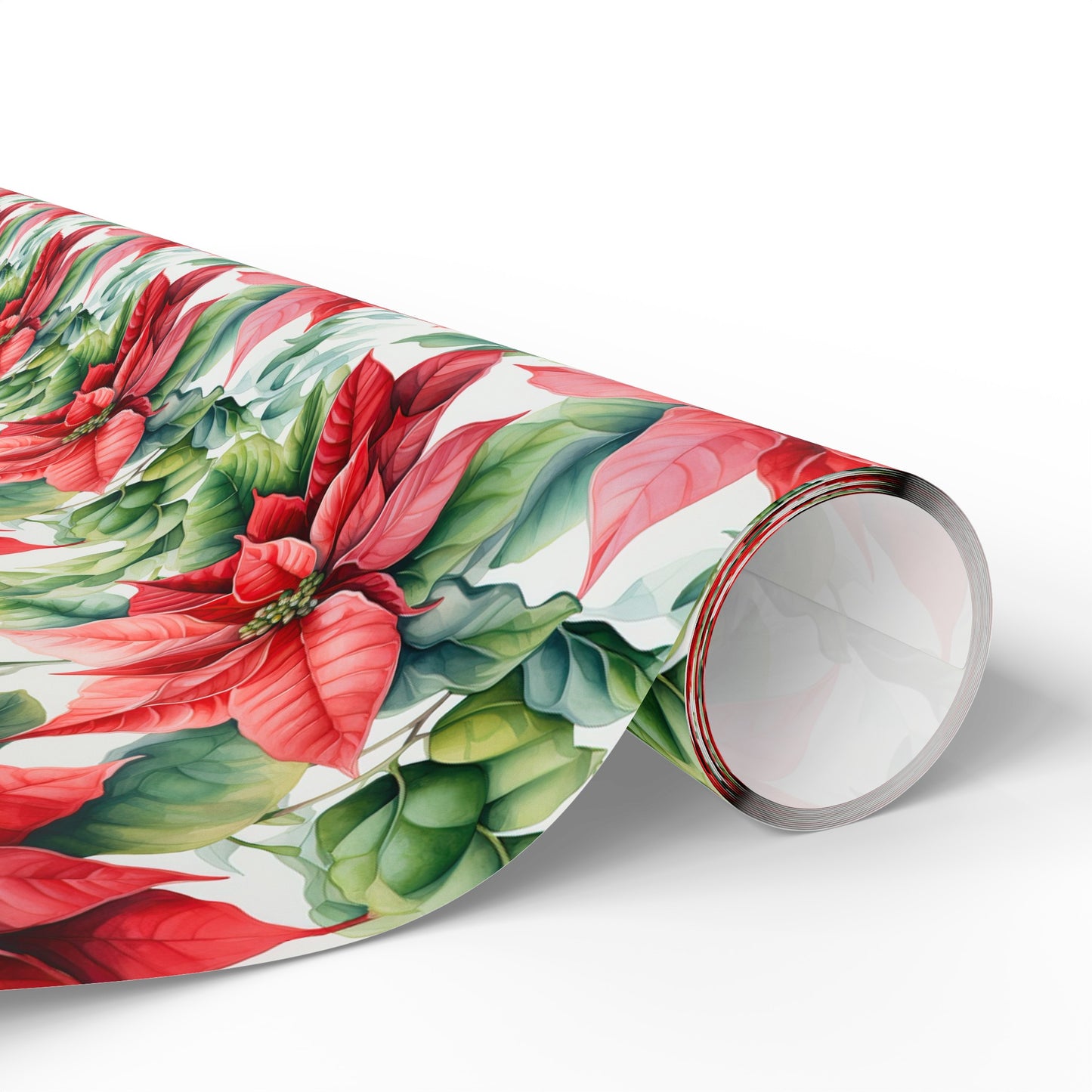 Poinsetta Christmas Gift Wrapping Paper